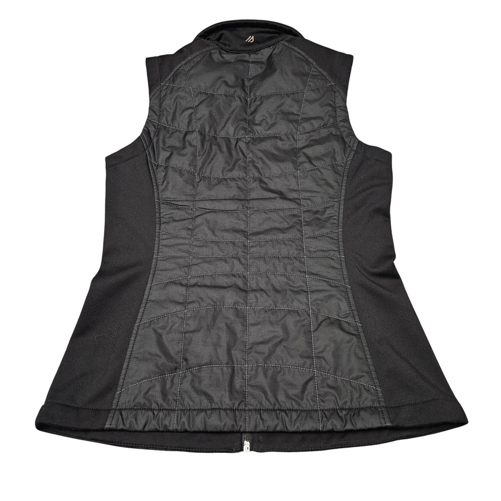 Eddie Bauer Puffer Vest Womens XS Black Quilted Full Zip Hybrid Outdoor Gorpcore - Picture 3 of 7
